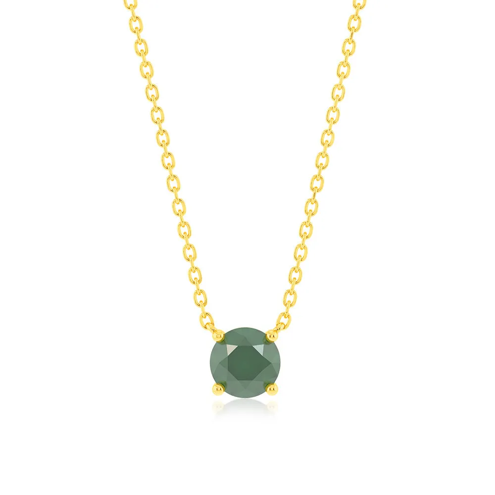 0.87 Carat Emerald Pendant with 45cm Chain in 9ct Yellow Gold Shiels