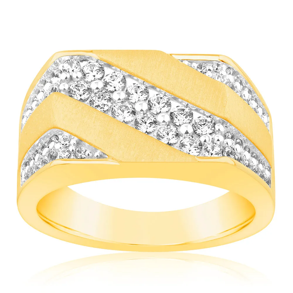 1 Carat Luminesce Lab Grown Diamond Gents Ring in 9ct Yellow Gold Shiels