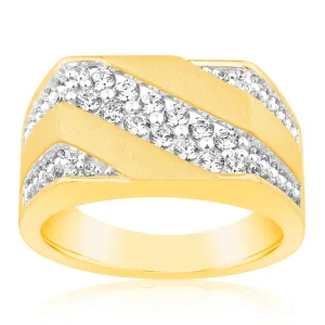 1 Carat Luminesce Lab Grown Diamond Gents Ring in 9ct Yellow Gold Shiels