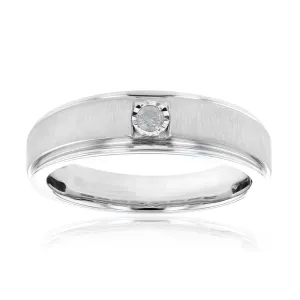 1 Diamond Gents Ring in Sterling Silver Shiels