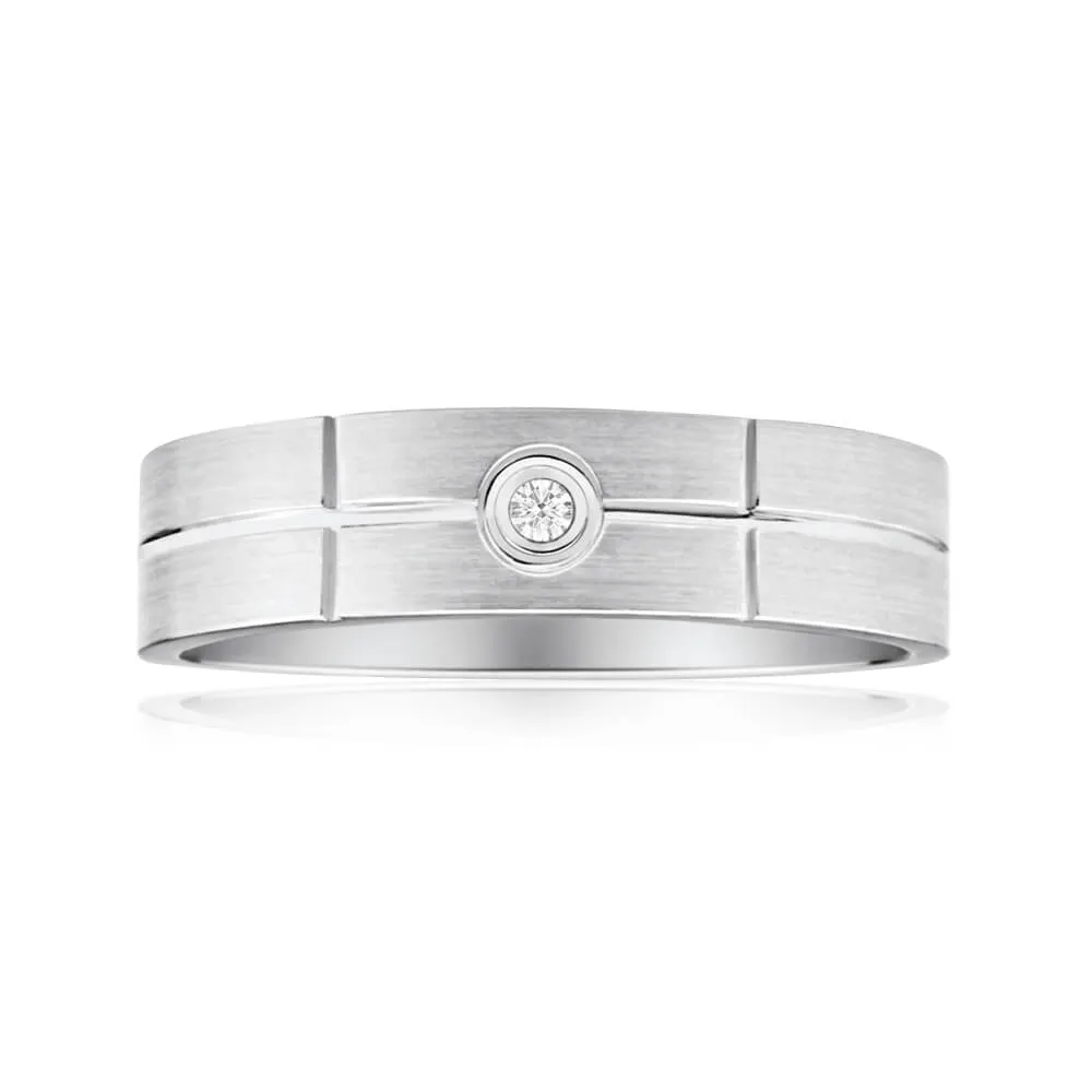 1 Diamond Ring in Sterling Silver Shiels
