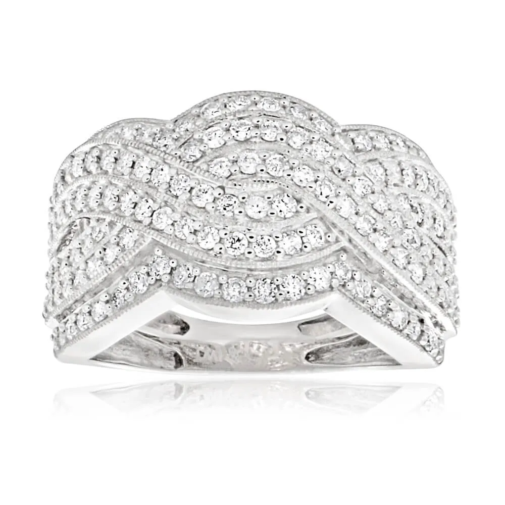 1.00 Carat Diamond Ring in 9ct White Gold Shiels