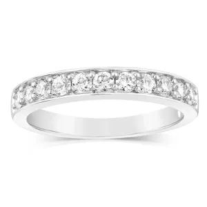 10ct White Gold 0.45 Carat Diamond Eternity Ring with 11 Round Brilliant Cut Diamonds Shiels