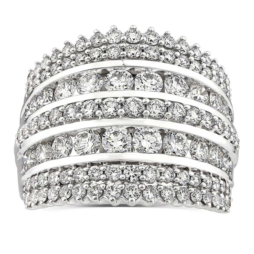 10ct White Gold Luminesce Lab Grown 2.45 Carat Diamond Ring SIZE N Shiels