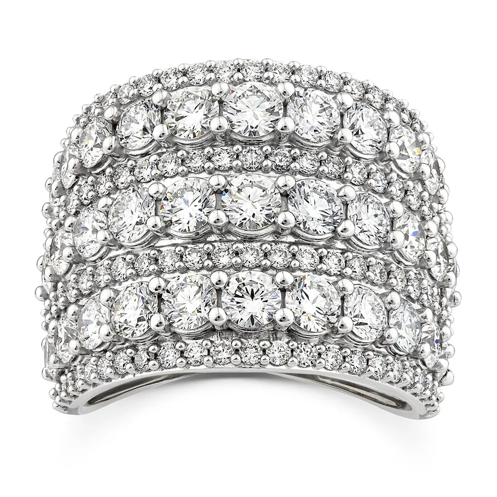 10ct White Gold Luminesce Lab Grown 3.95 Carat Diamond Ring SIZE N Shiels