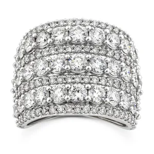 10ct White Gold Luminesce Lab Grown 3.95 Carat Diamond Ring SIZE N Shiels