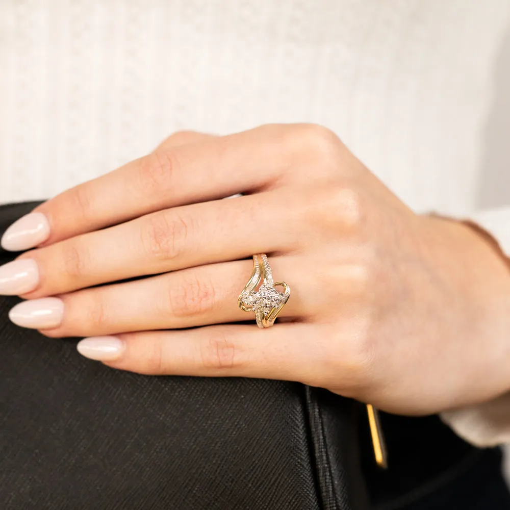 10ct Yellow Gold Diamond Ring With 0.18 Carat Of Diamonds Shiels