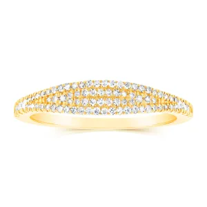 10ct Yellow Gold Fancy Ring in 1/5 Carat Natural Diamonds Shiels