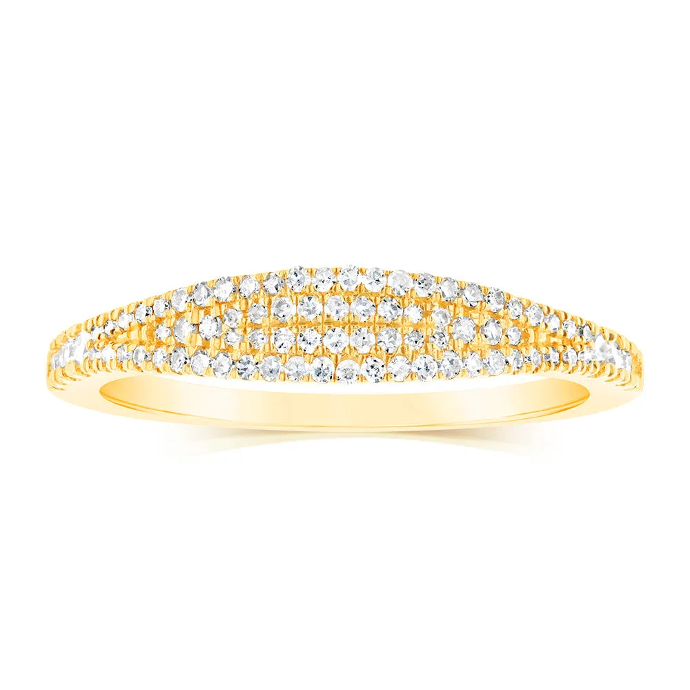 10ct Yellow Gold Fancy Ring in 1/5 Carat Natural Diamonds Shiels