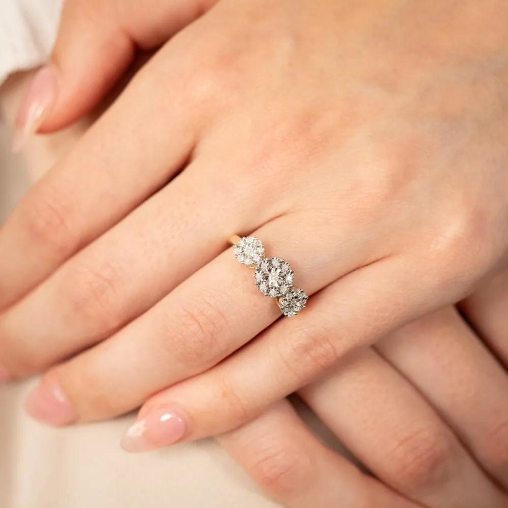 1/10 Carat Diamond Trilogy Ring in 9ct Yellow Gold Shiels