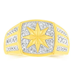 1/2 Carat Diamond Star Ring in 9ct Yellow Gold Shiels
