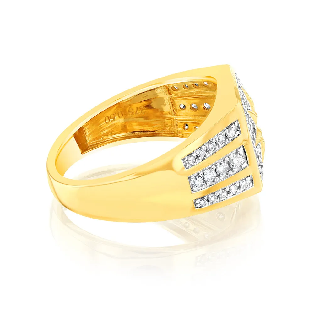 1/2 Carat Diamond Star Ring in 9ct Yellow Gold Shiels