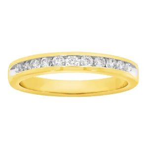 1/3 Carat Diamond Eternity Ring with 11 Brilliant Diamonds in 9ct Yellow Gold Shiels