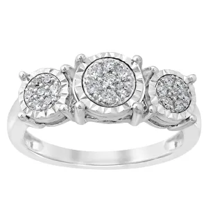 1/4 Carat Diamond Ring set in Sterling Silver Shiels