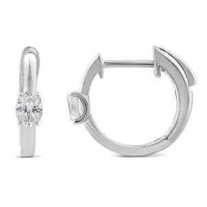 1/4 Carat Luminesce Lab Grown Hoop Diamond Earring In10ct White Gold Shiels