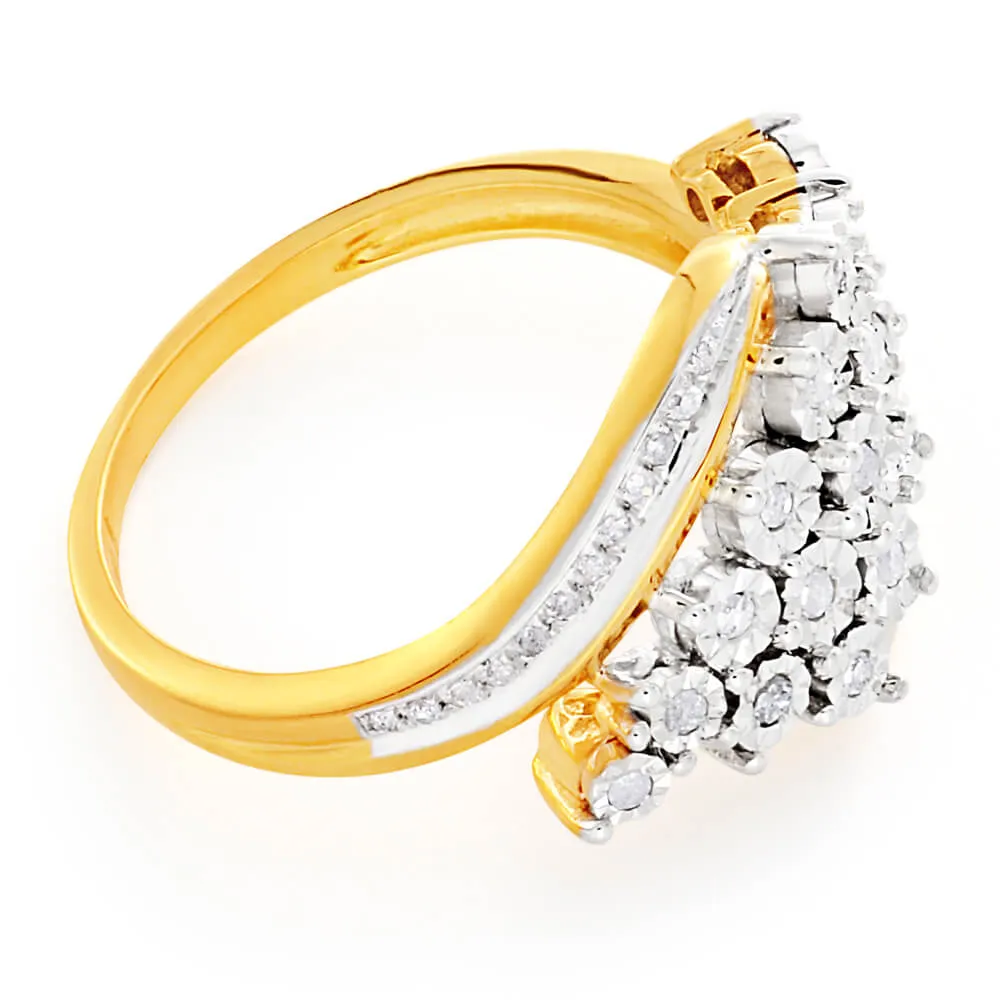 1/5 Carat Diamond Ring in 9ct Yellow Gold Shiels