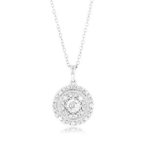 1/6 Carat Diamond Round Pendant in Sterling Silver Shiels