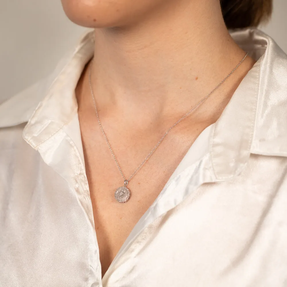 1/6 Carat Diamond Round Pendant in Sterling Silver Shiels