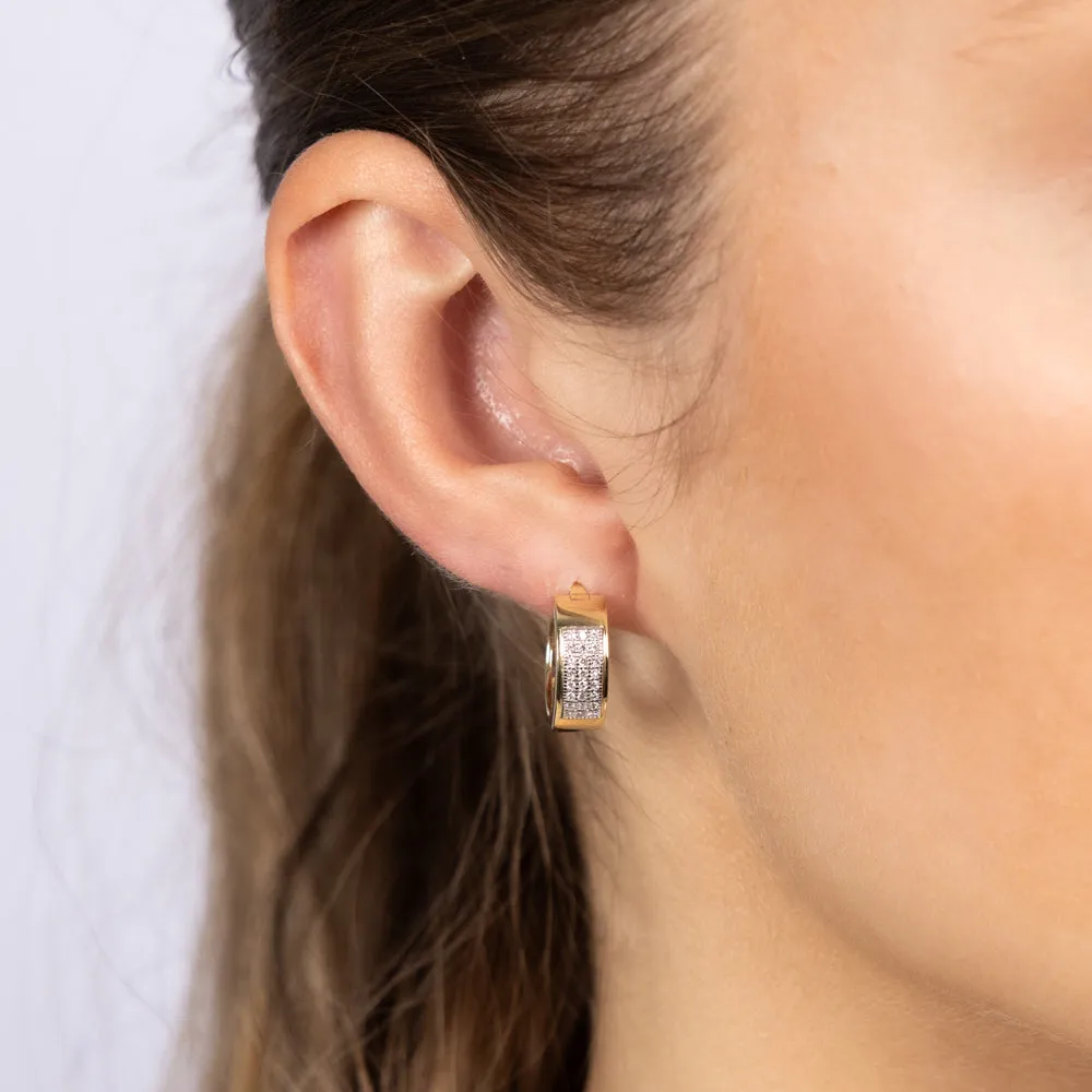1/6 Carat Luminesce Lab Grown Diamond Hoop Earring in 9ct Yellow Gold Shiels