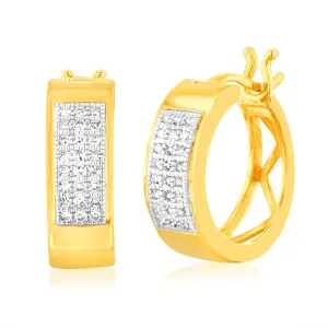1/6 Carat Luminesce Lab Grown Diamond Hoop Earring in 9ct Yellow Gold Shiels