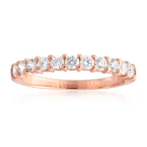 18ct Rose Gold Ring With 1/2 Carats Of Diamonds Shiels