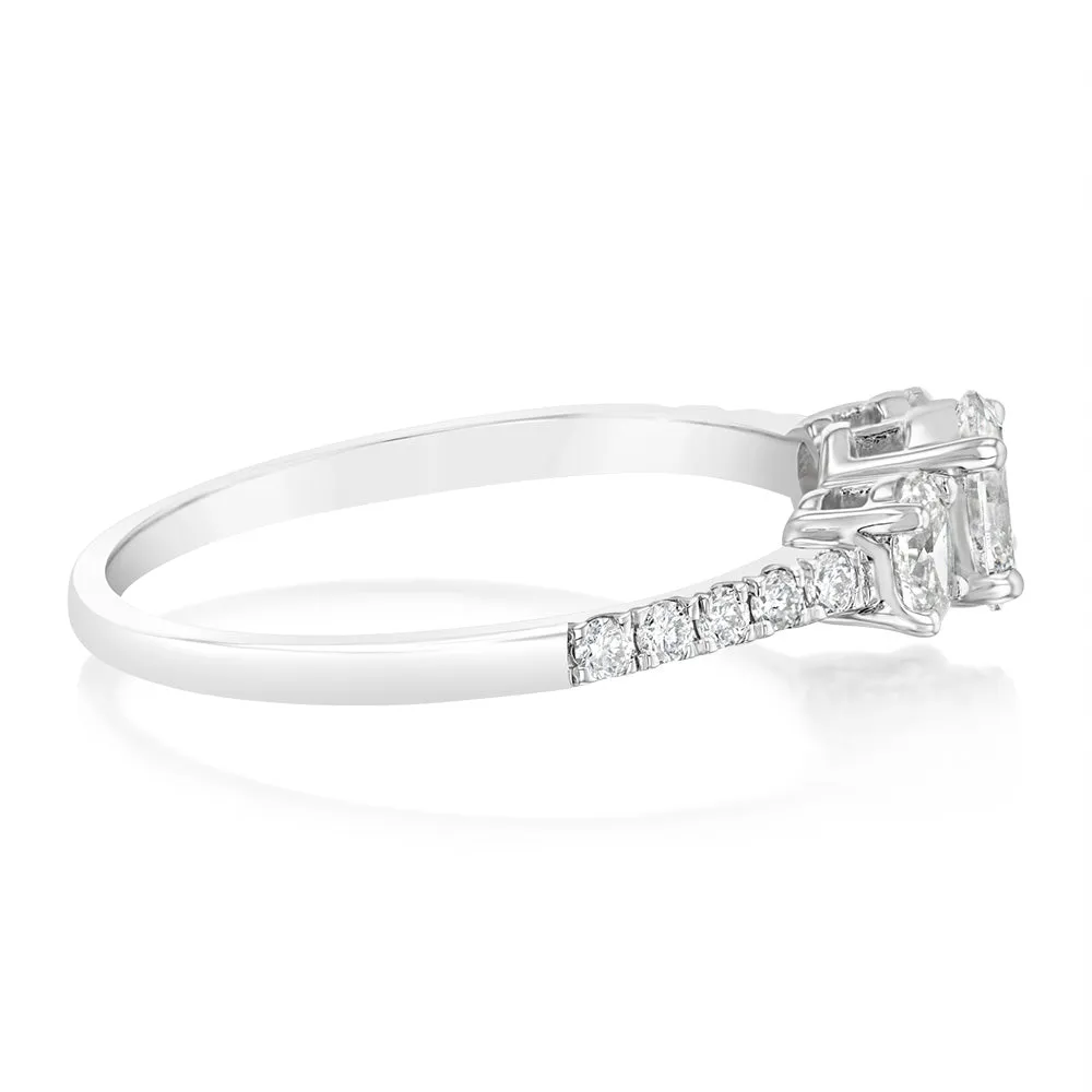 18ct White Gold 0.6 Carat Diamond Claw Solitaire Ring Shiels