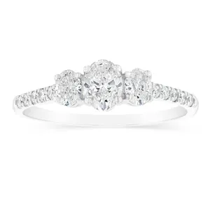 18ct White Gold 0.6 Carat Diamond Claw Solitaire Ring Shiels