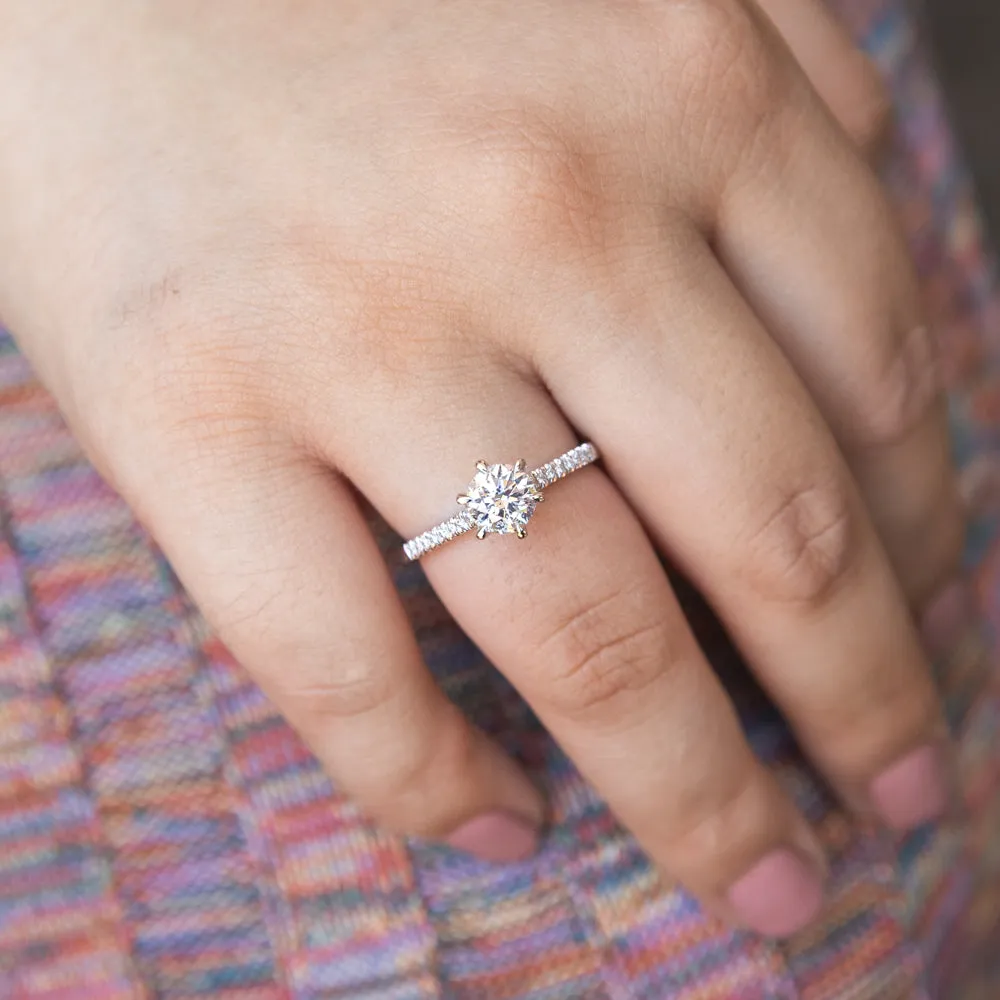 18ct White Gold 1.10 Carat Solitaire with 1.00 Carat Certified Centre Diamond Shiels