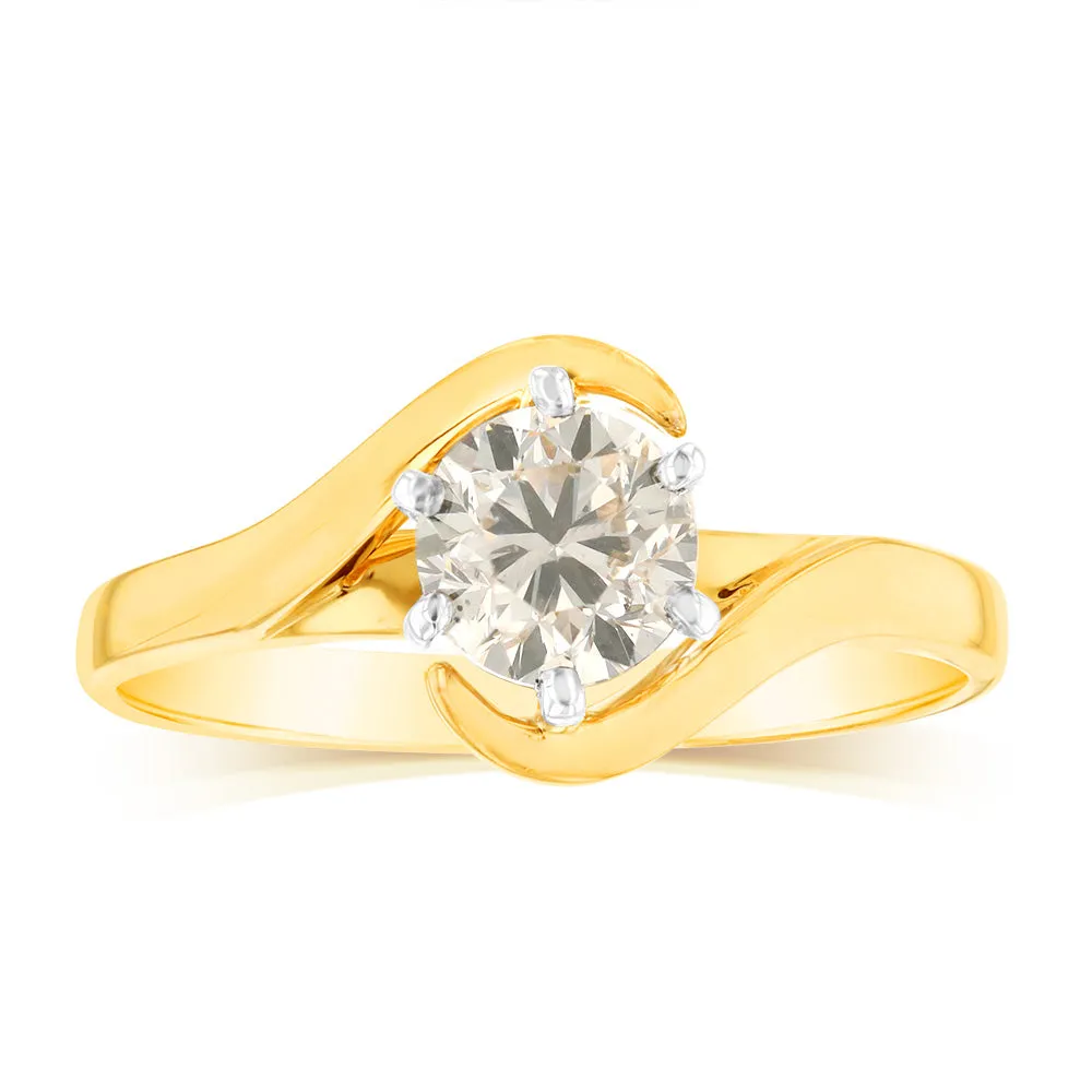 18ct Yellow Gold 1 Carat Australian Diamond Solitaire Ring Shiels