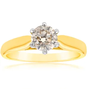 18ct Yellow Gold 1 Carat Australian Diamond Solitaire Shiels