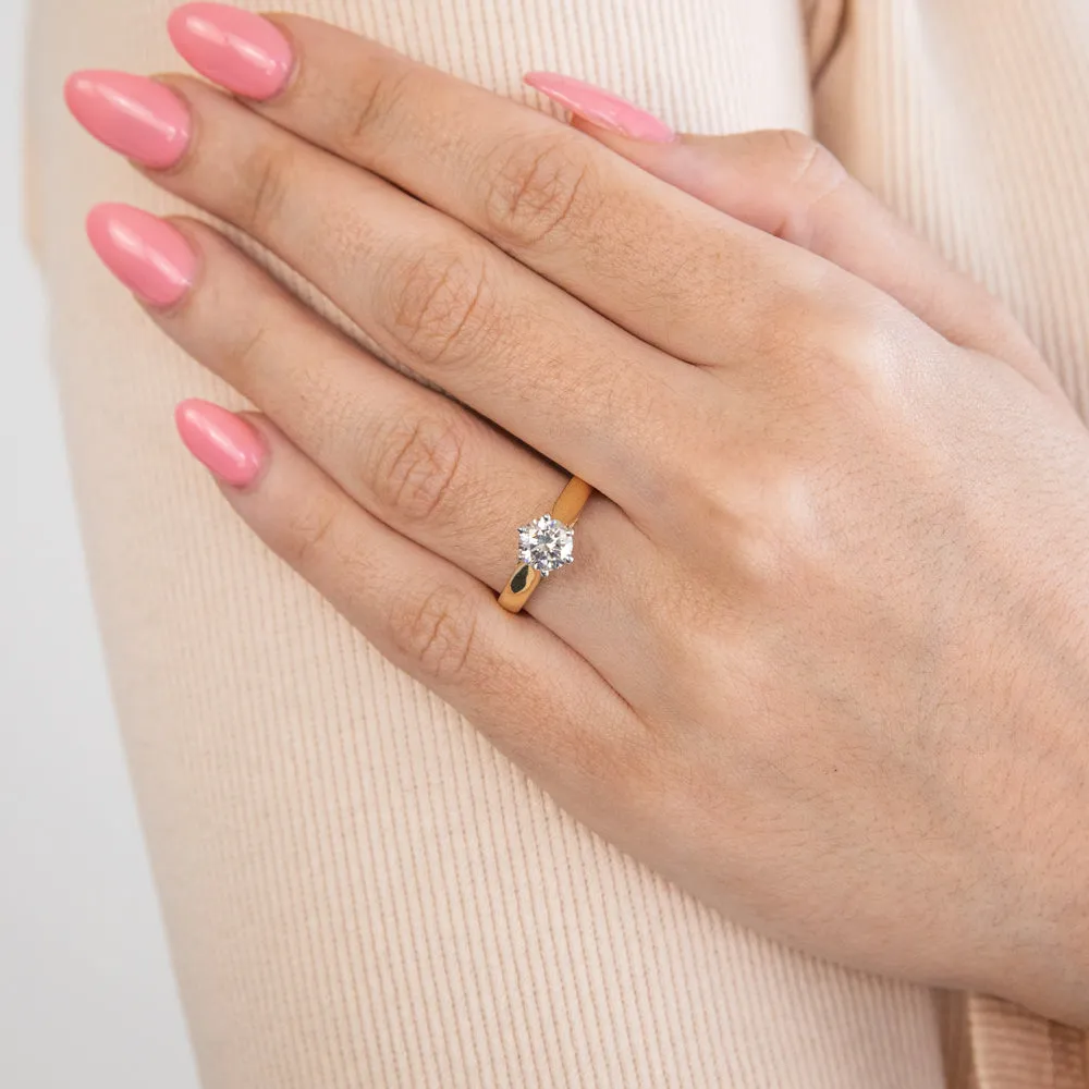 18ct Yellow Gold 1 Carat Australian Diamond Solitaire Shiels