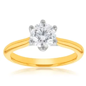 18ct Yellow Gold Approximately 1 Carat Diamond Solitaire Ring Shiels