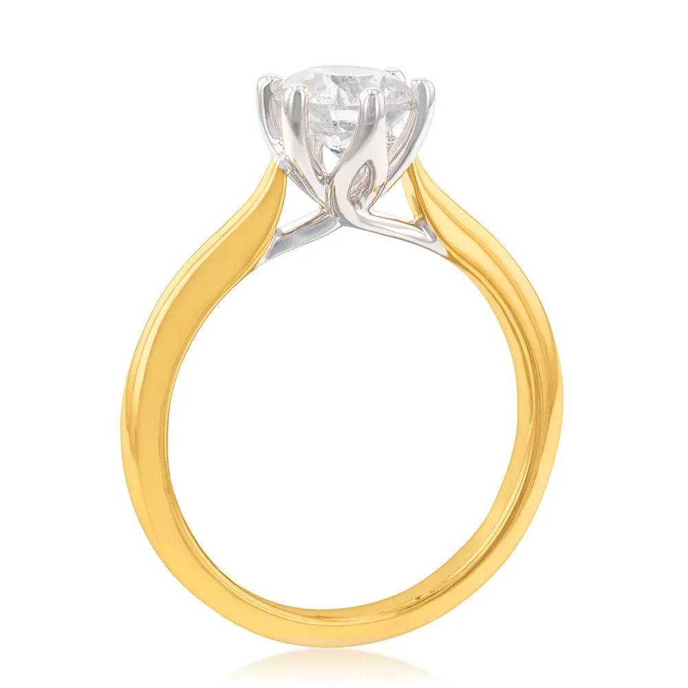 18ct Yellow Gold Approximately 1 Carat Diamond Solitaire Ring Shiels
