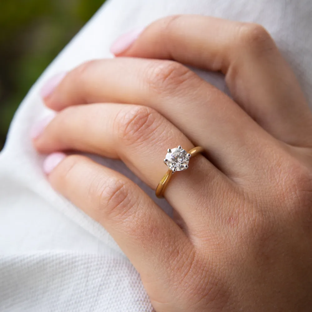 18ct Yellow Gold Approximately 1 Carat Diamond Solitaire Ring Shiels