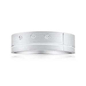 3 Diamonds Ring in Sterling Silver Shiels