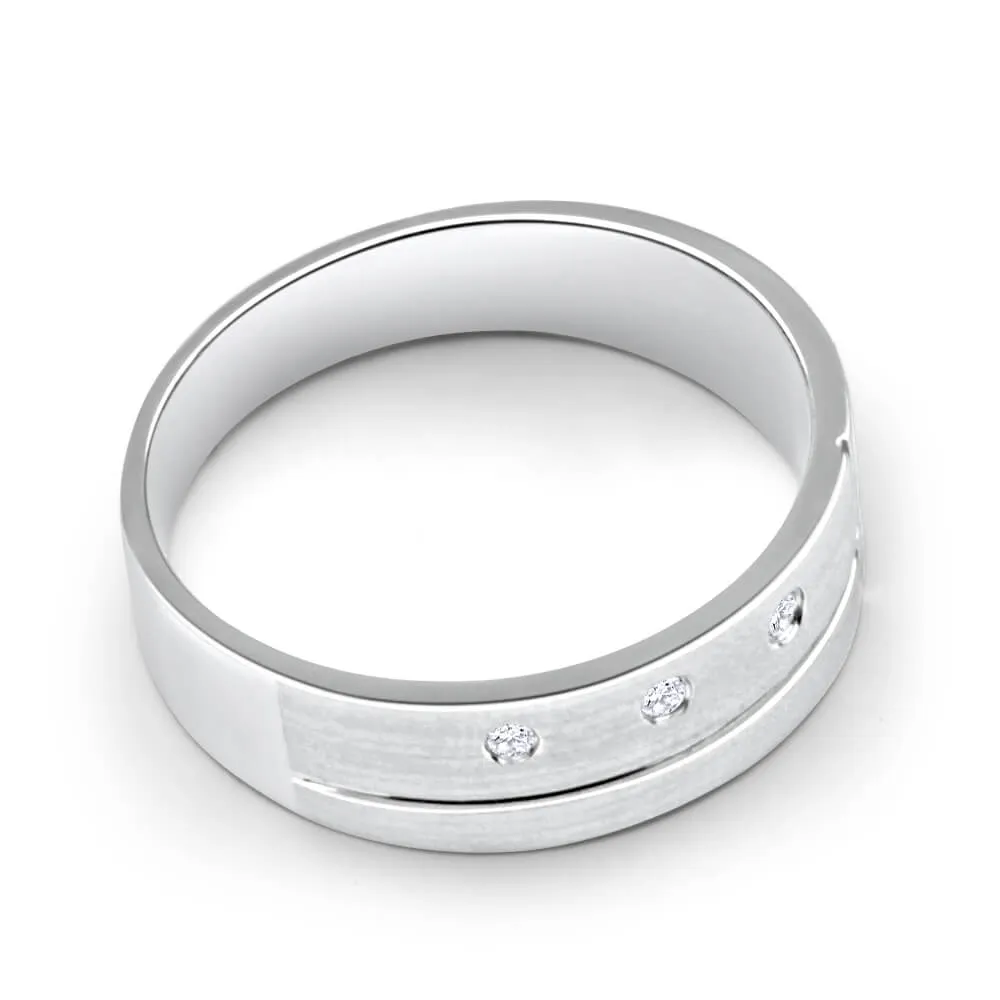 3 Diamonds Ring in Sterling Silver Shiels