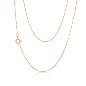 45cm Sterling Silver and Rose Gold Plated Curb Link Chain Shiels