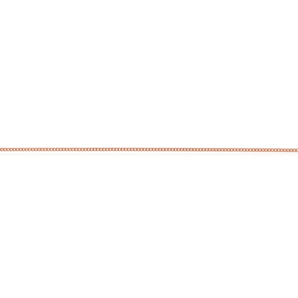 45cm Sterling Silver and Rose Gold Plated Curb Link Chain Shiels