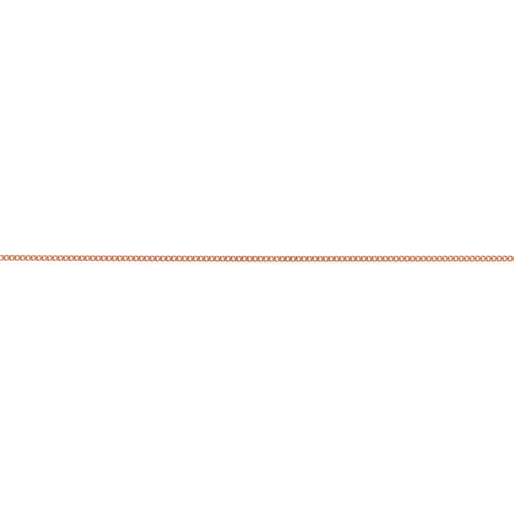 50cm Sterling Silver and Rose Gold Plate Curb Link Chain Shiels