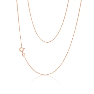 50cm Sterling Silver and Rose Gold Plate Curb Link Chain Shiels