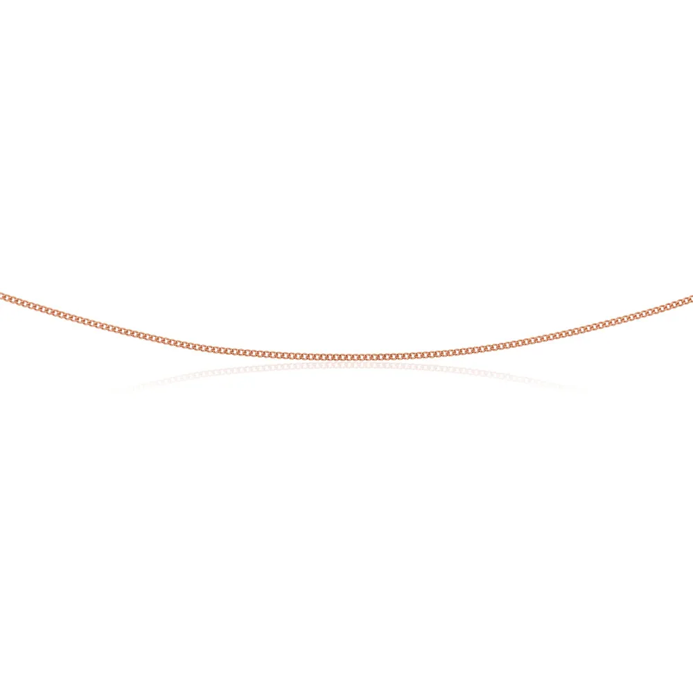 50cm Sterling Silver and Rose Gold Plate Curb Link Chain Shiels