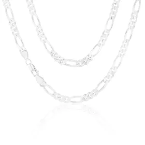 55cm Sterling Silver Figaro 1:3 Chain Shiels