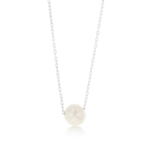 7-8mm White Fresh Water Pearl Pendant in Sterling Silver Shiels