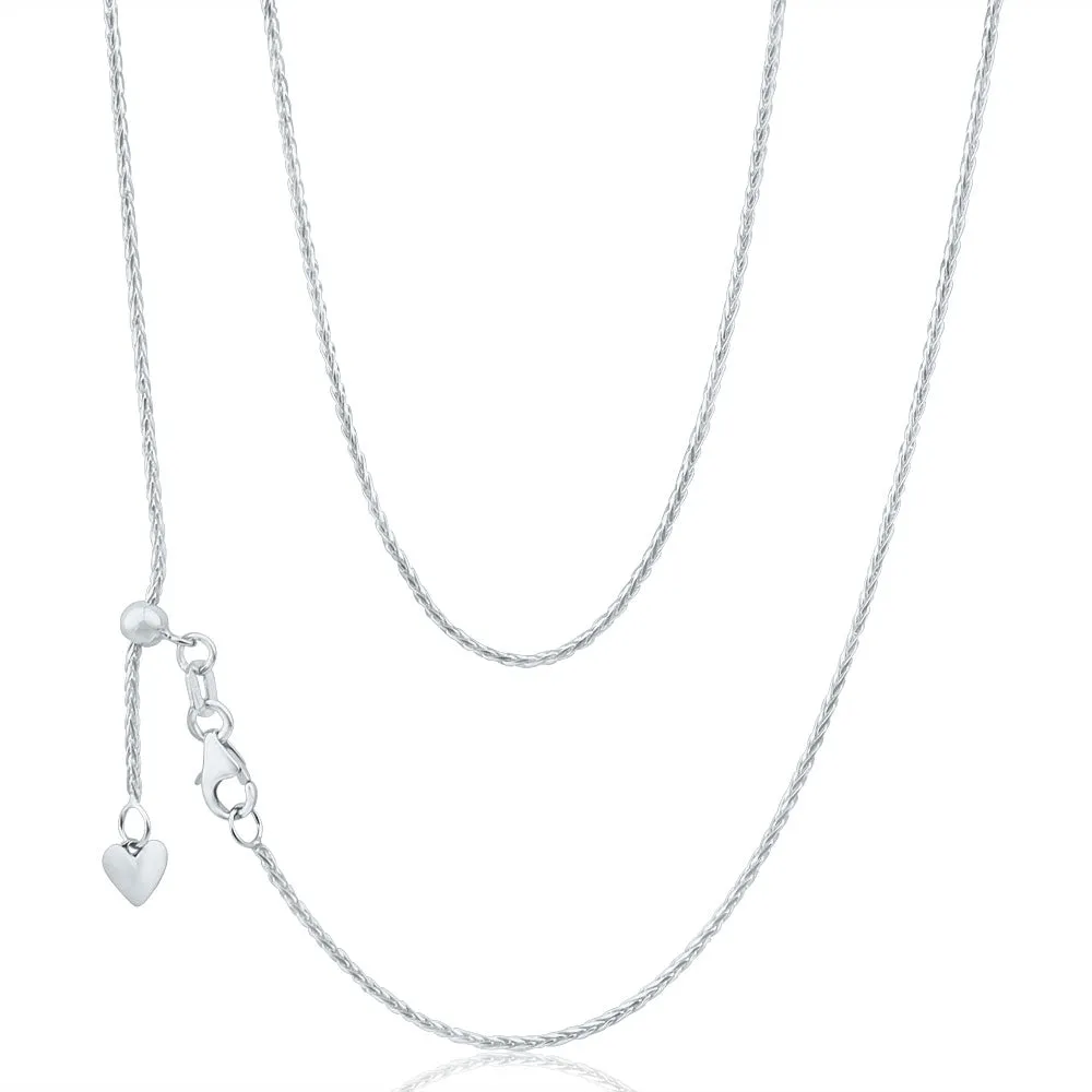 9ct Alluring White Gold Wheat Chain Shiels