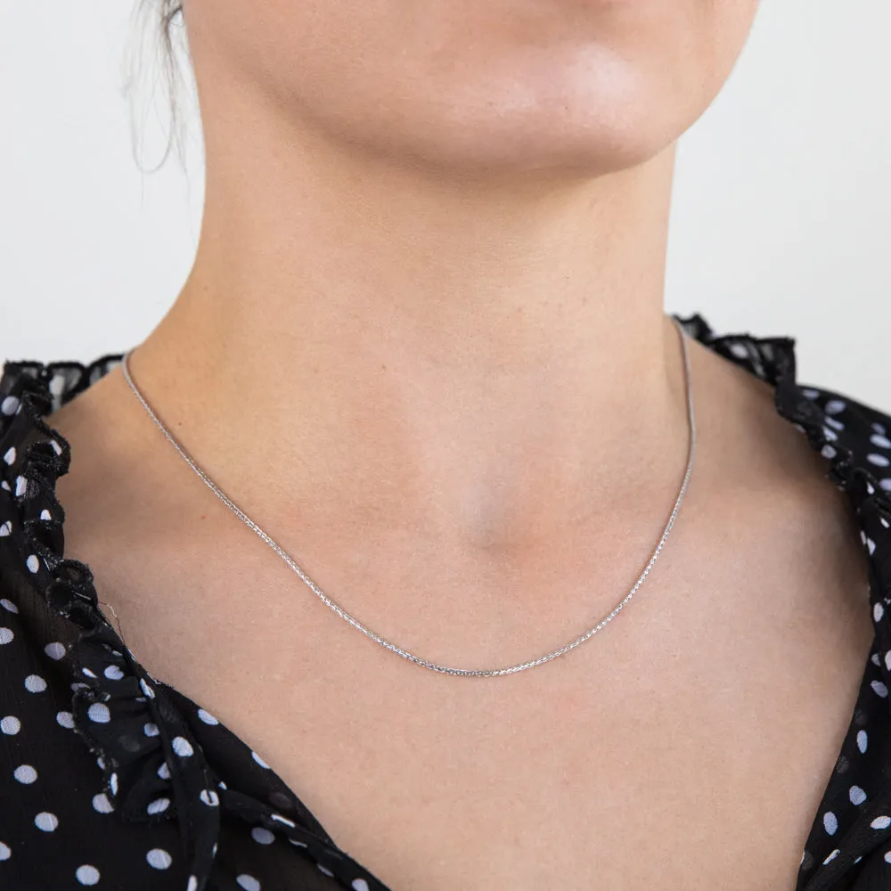 9ct Alluring White Gold Wheat Chain Shiels