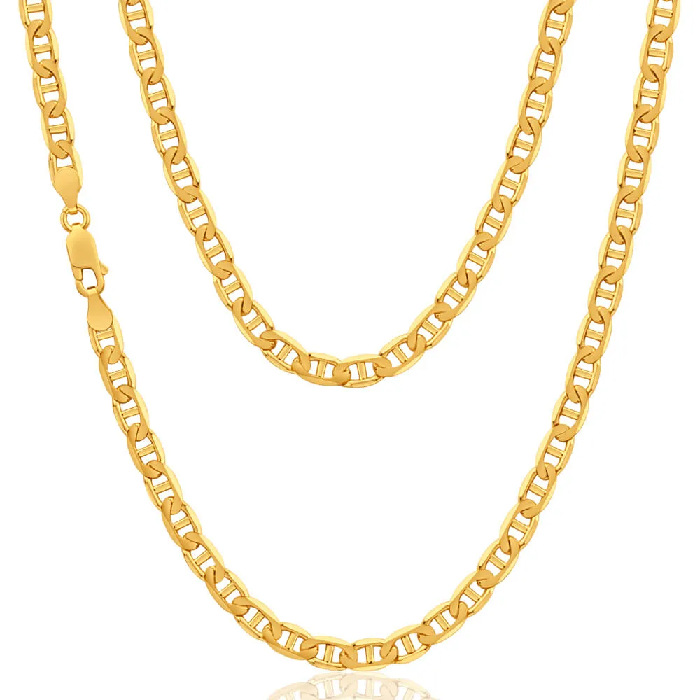 9ct Alluring Yellow Solid Gold 55cm Anchor Chain Shiels