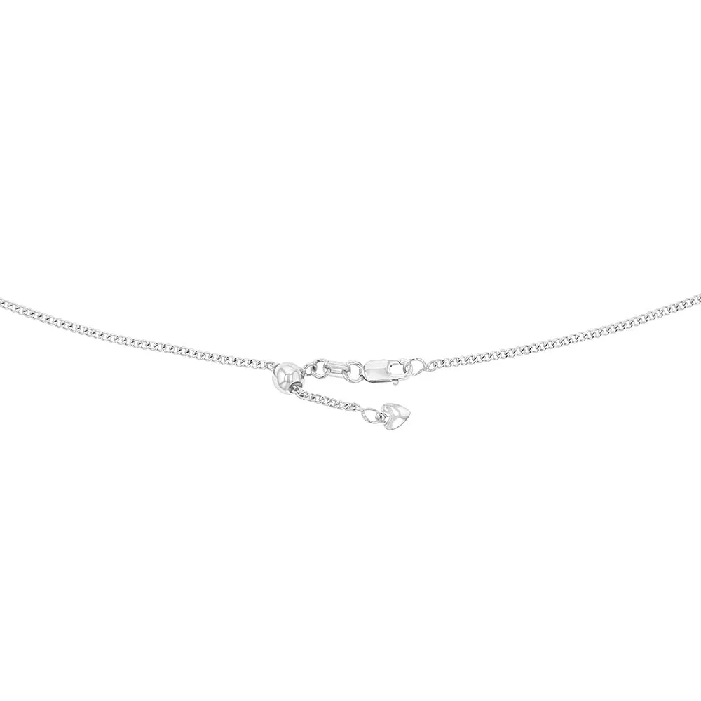 9ct Charming White Gold Silver Filled Curb Chain Shiels