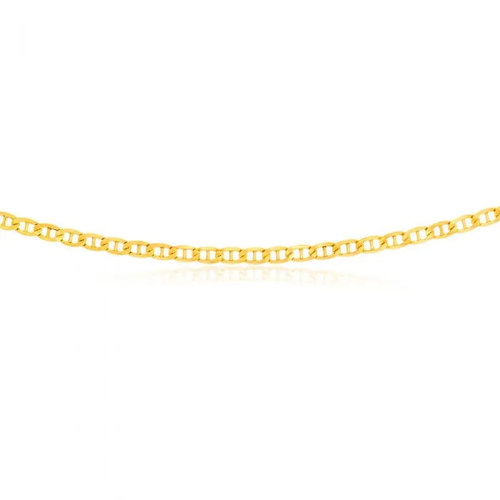 9ct Charming Yellow Gold Silver Filled Anchor Chain Shiels