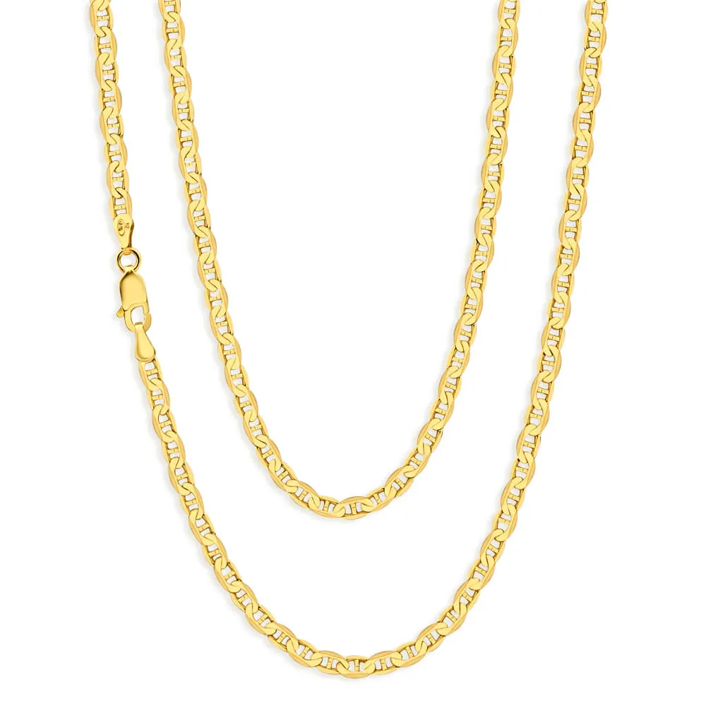9ct Charming Yellow Solid Gold Anchor 50cm Chain Shiels