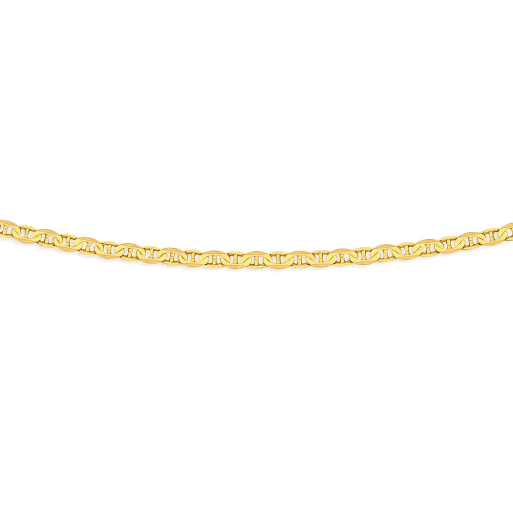 9ct Charming Yellow Solid Gold Anchor 50cm Chain Shiels